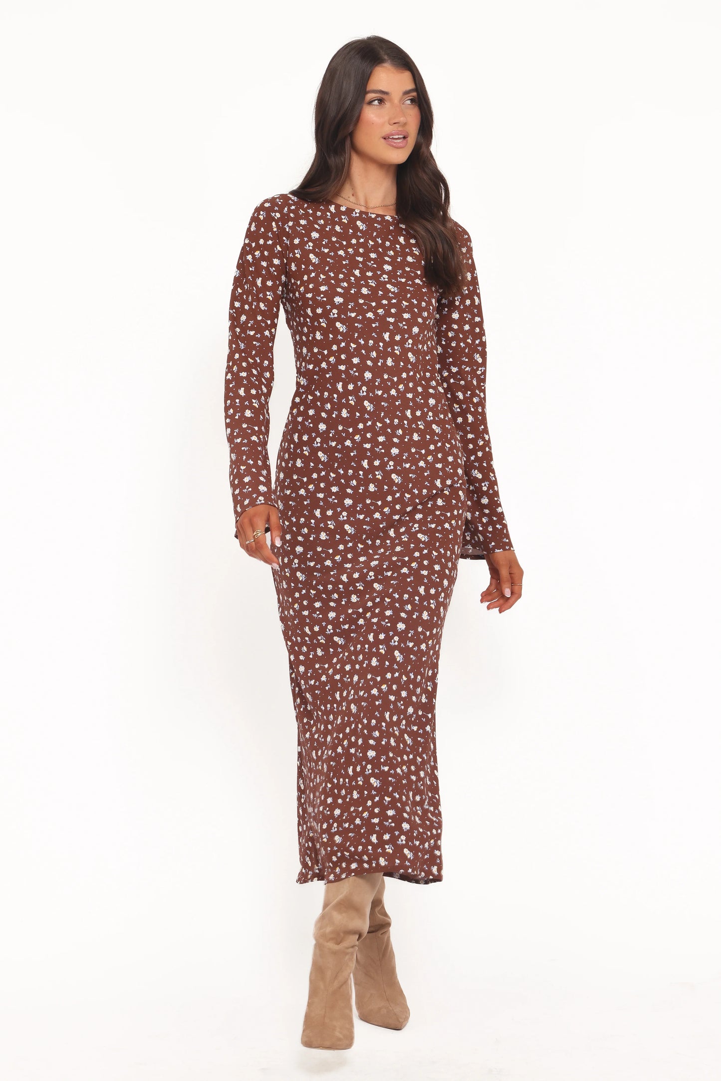 Talitha Maxi Dress Brown Floral