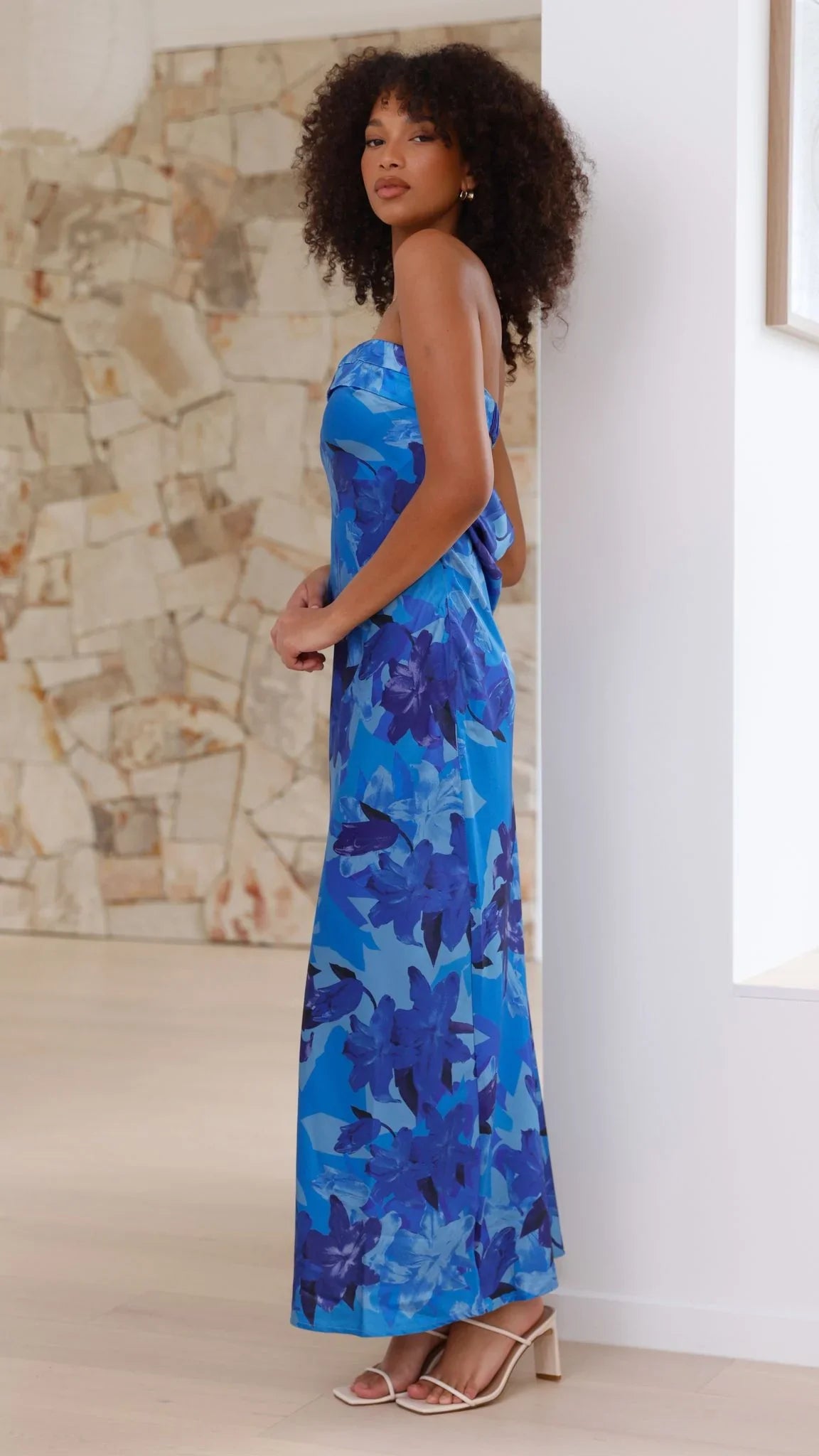 Miya Maxi Dress Blue Floral
