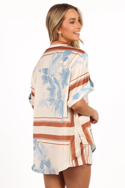 Lara Shirt Pale Blue Print
