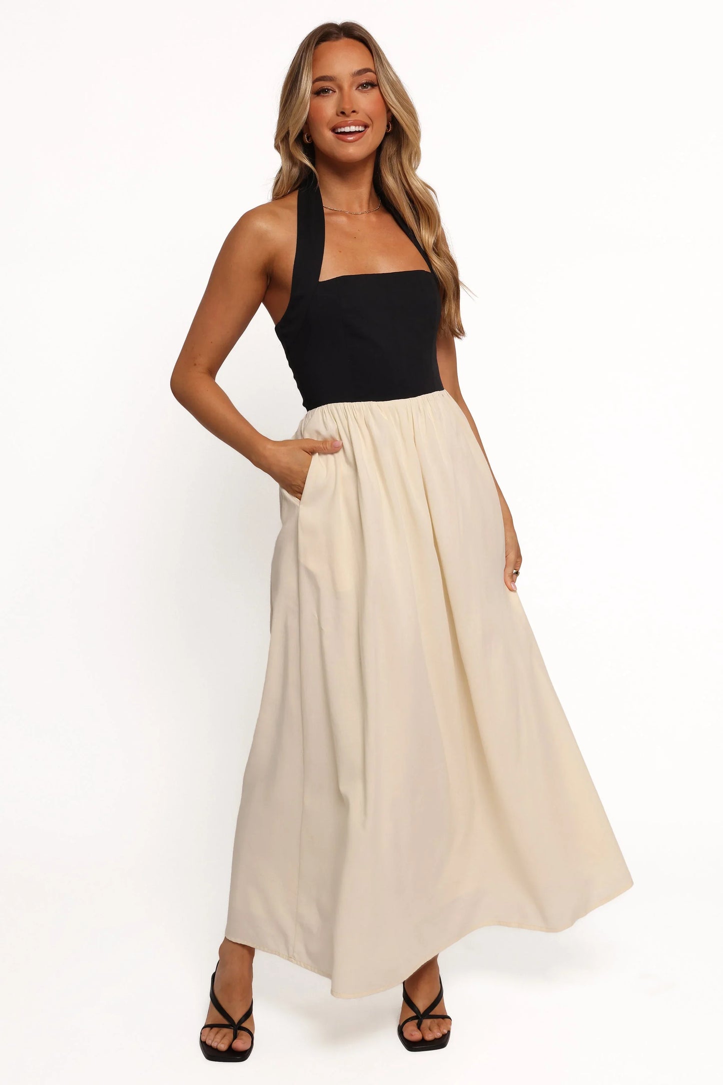 Jayden Maxi Dress Black Cream