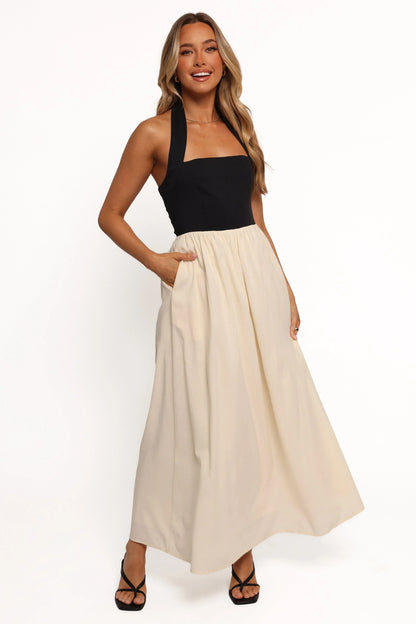 Jayden Maxi Dress Black Cream