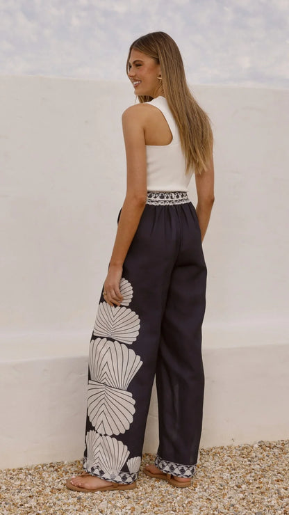 Tessa Wide Leg Pants Black