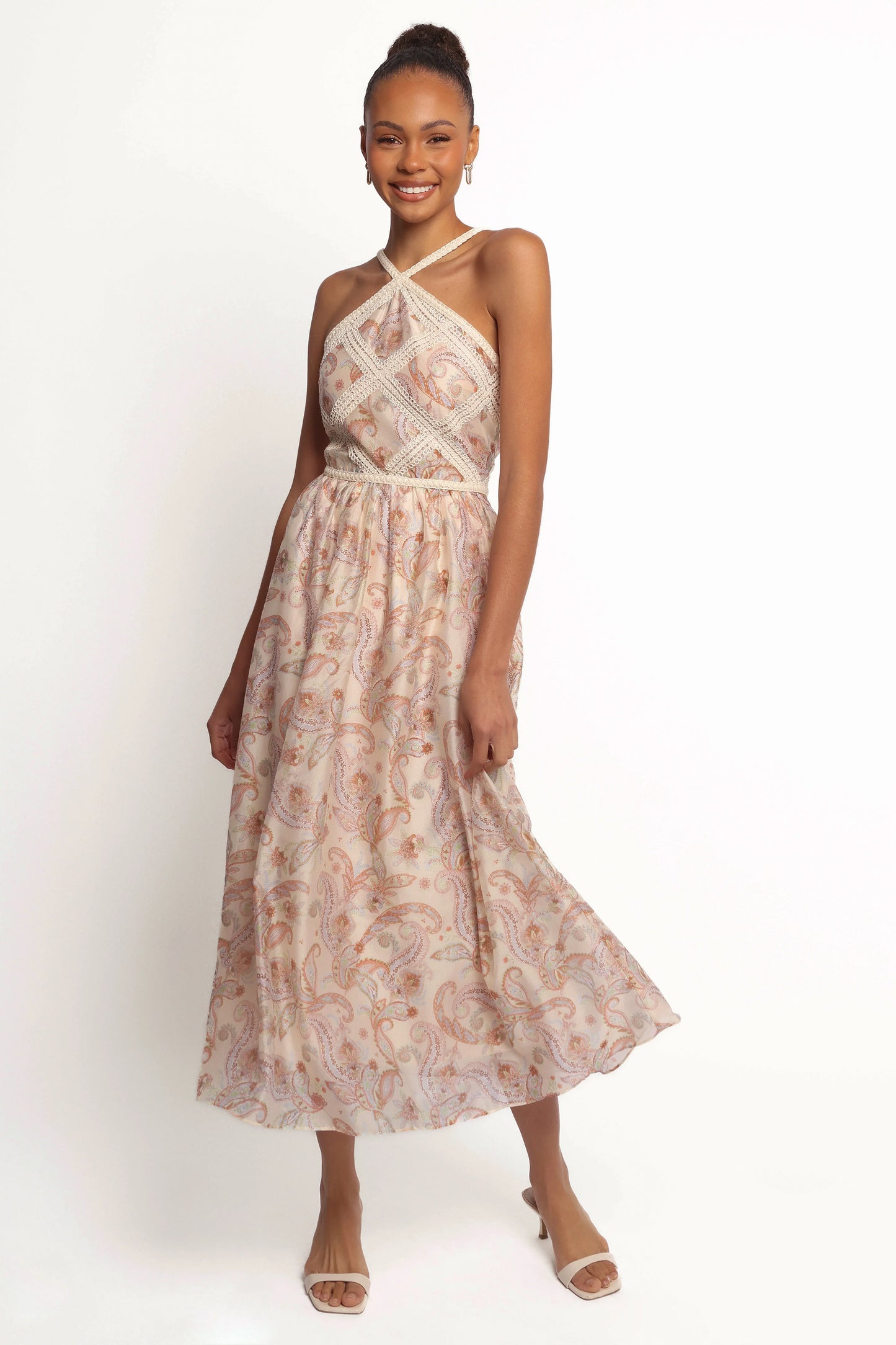 Ximena Midi Dress Cream Multi