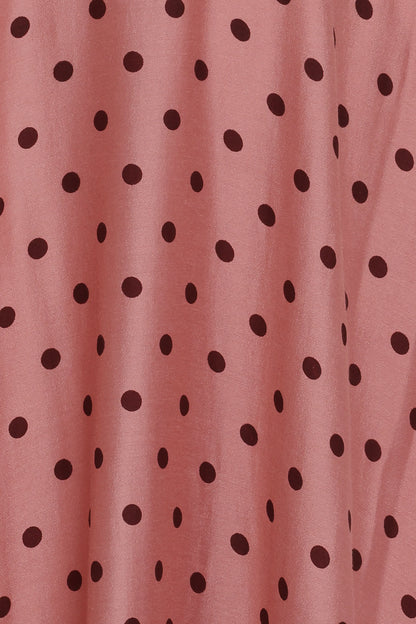 Ayana Midi Dress Pink Polka Dot
