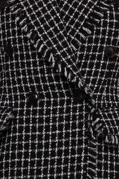 Rocco Hem Blazer Black White
