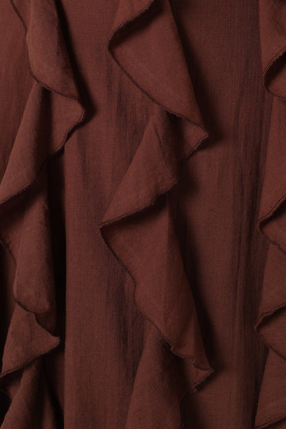 Maggy One Shoulder Dress Chocolate