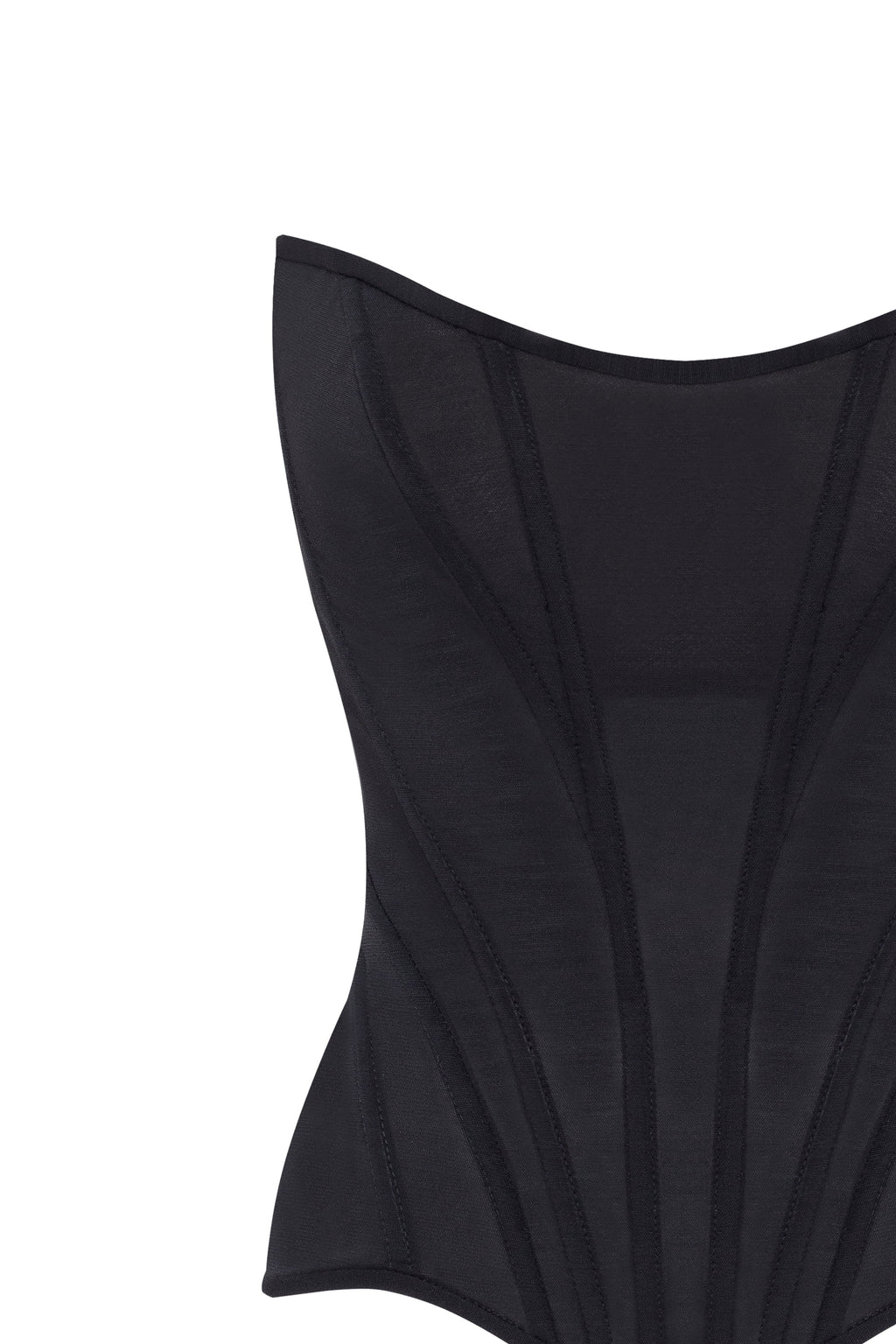 Chic low waist black fitted corset Midnight Walk