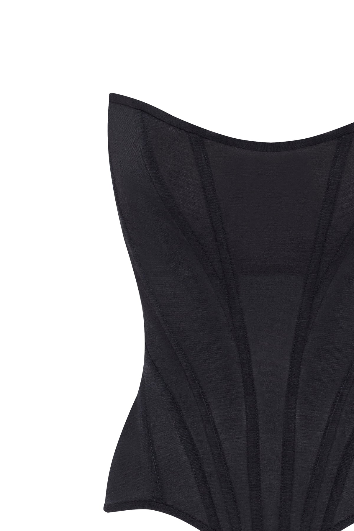Chic low waist black fitted corset Midnight Walk