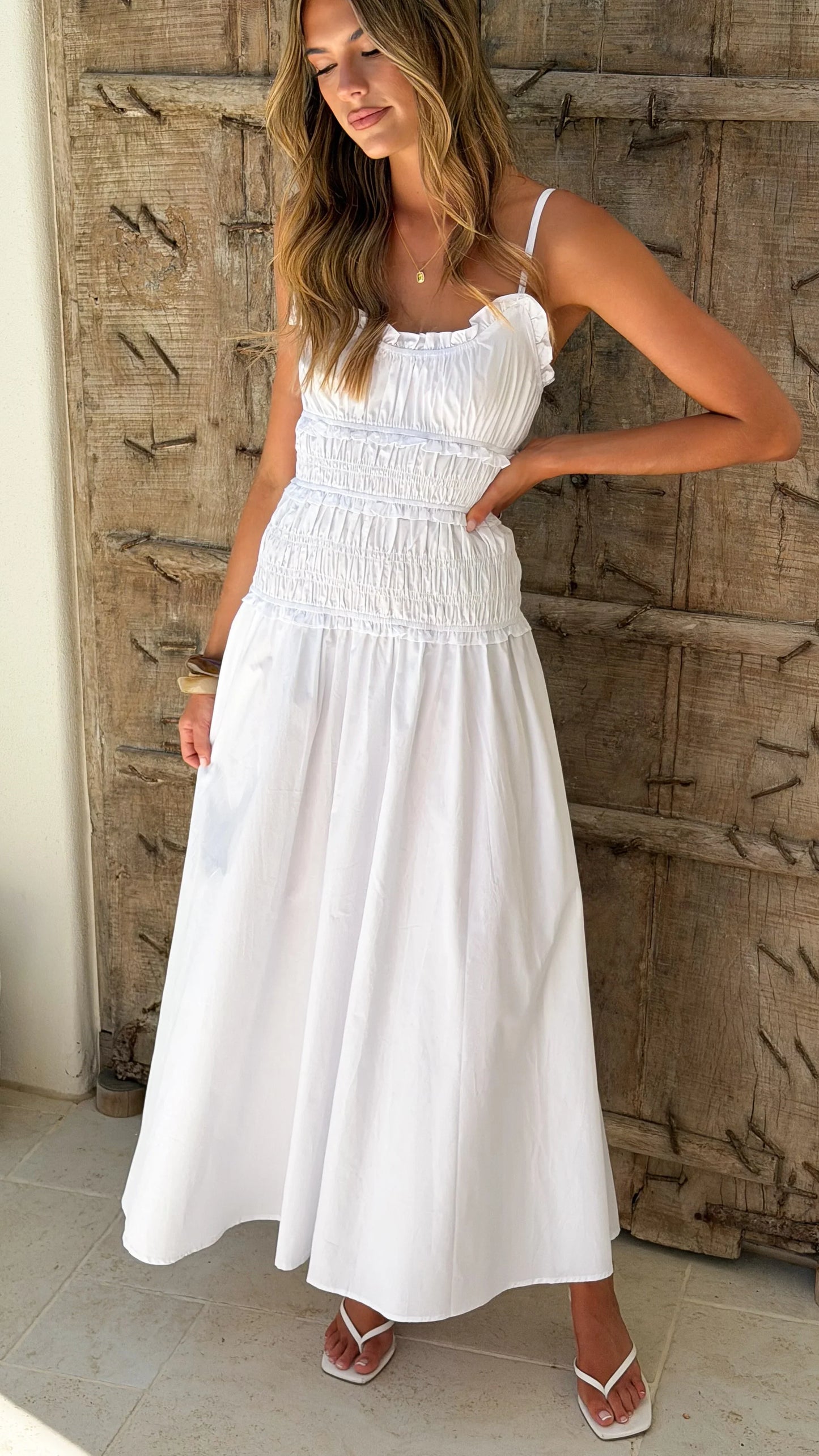 Vida Maxi Dress White