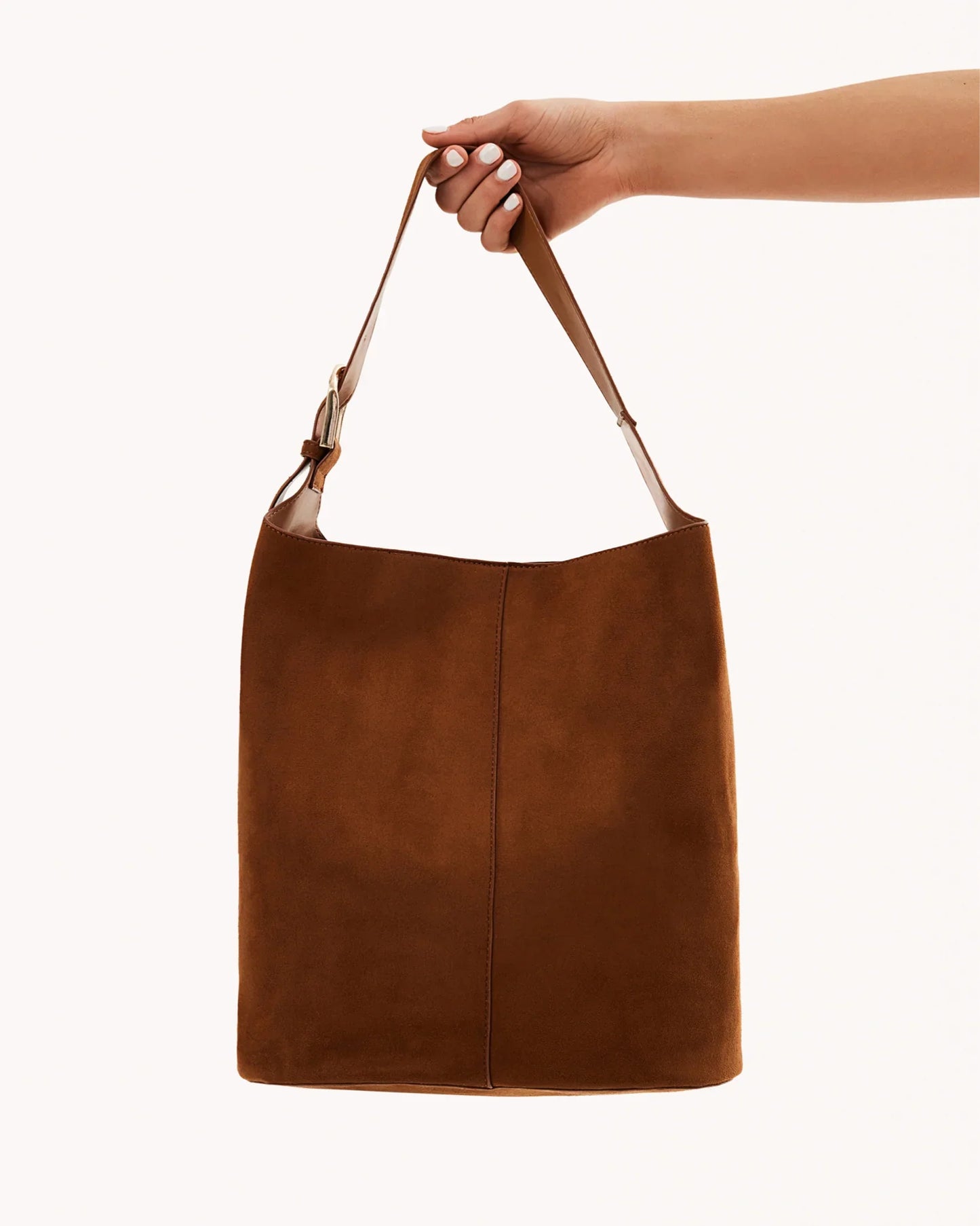 Cali Shoulder Bag Tan Suede