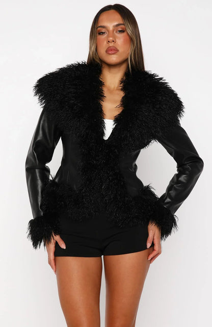 Level Playing Field PU Jacket Black