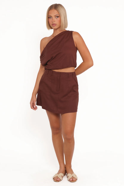 Shaw Mini Skort Chocolate Brown