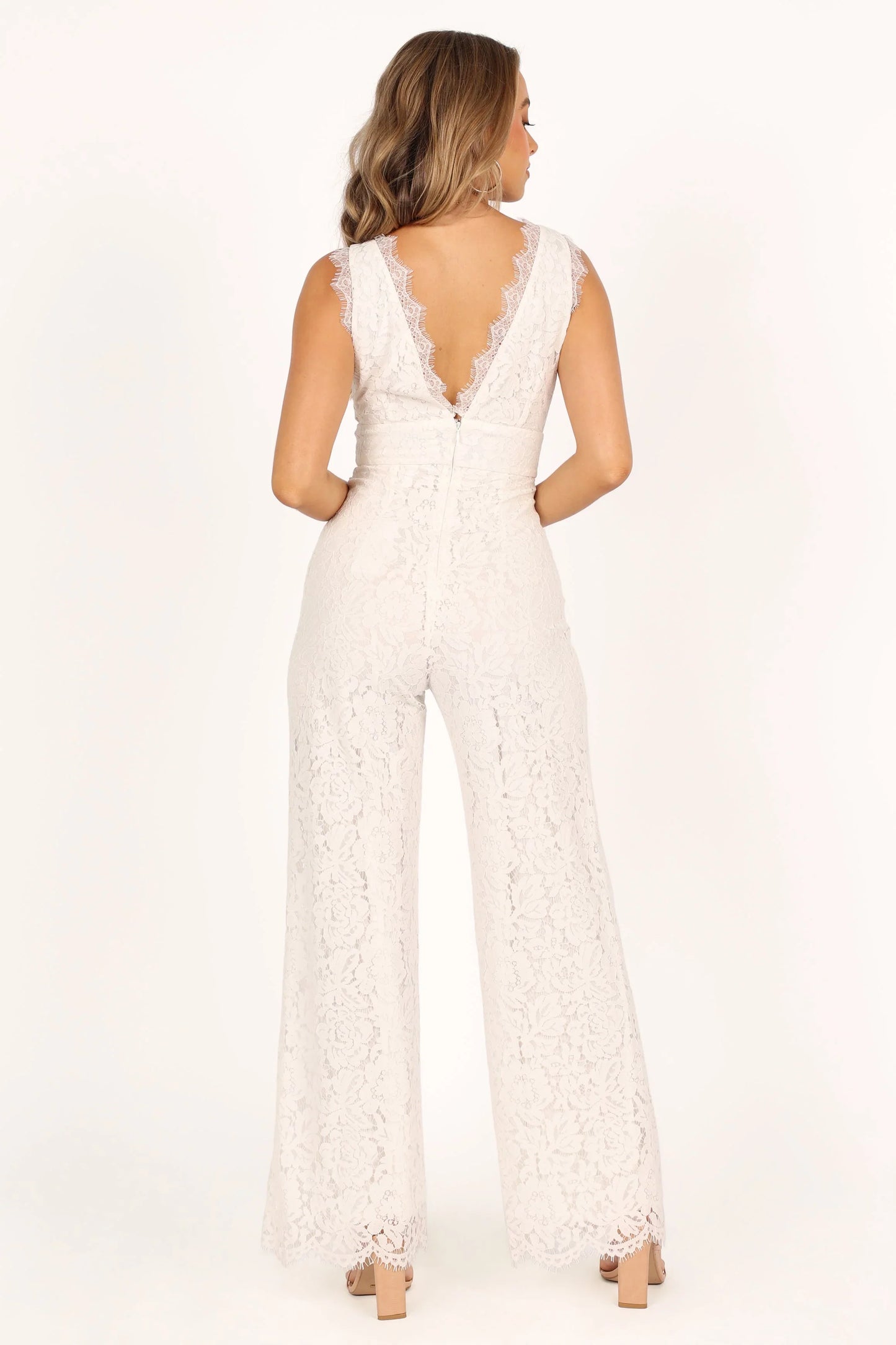 Eloise Lace Jumpsuit Ivory