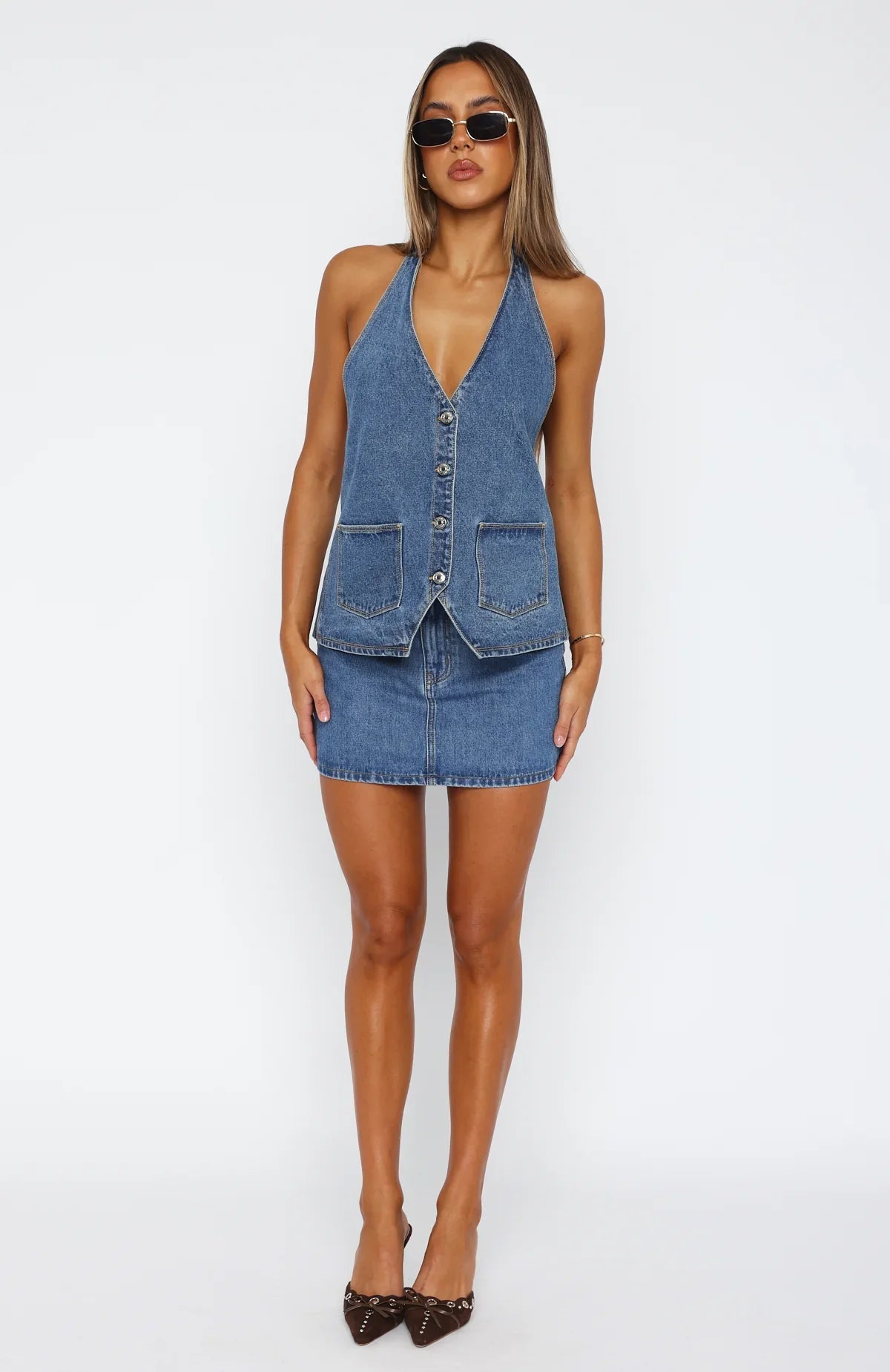 Holla At Me Mini Skirt Admiral Blue