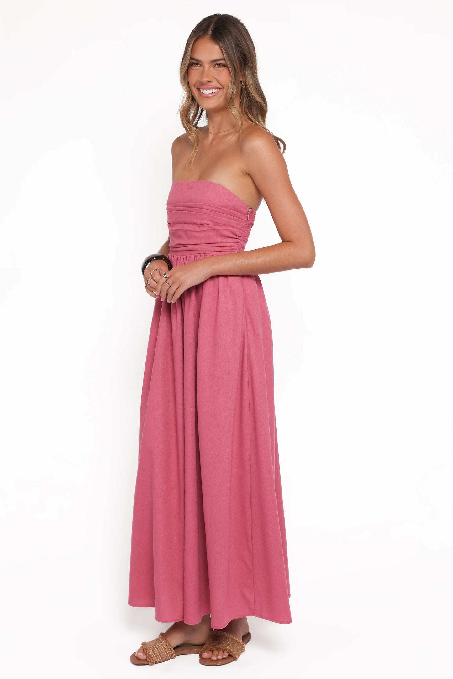 Kayt Strapless Dress Petal Pink