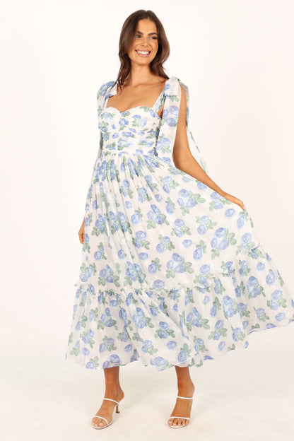 Floret Midi Dress Blue