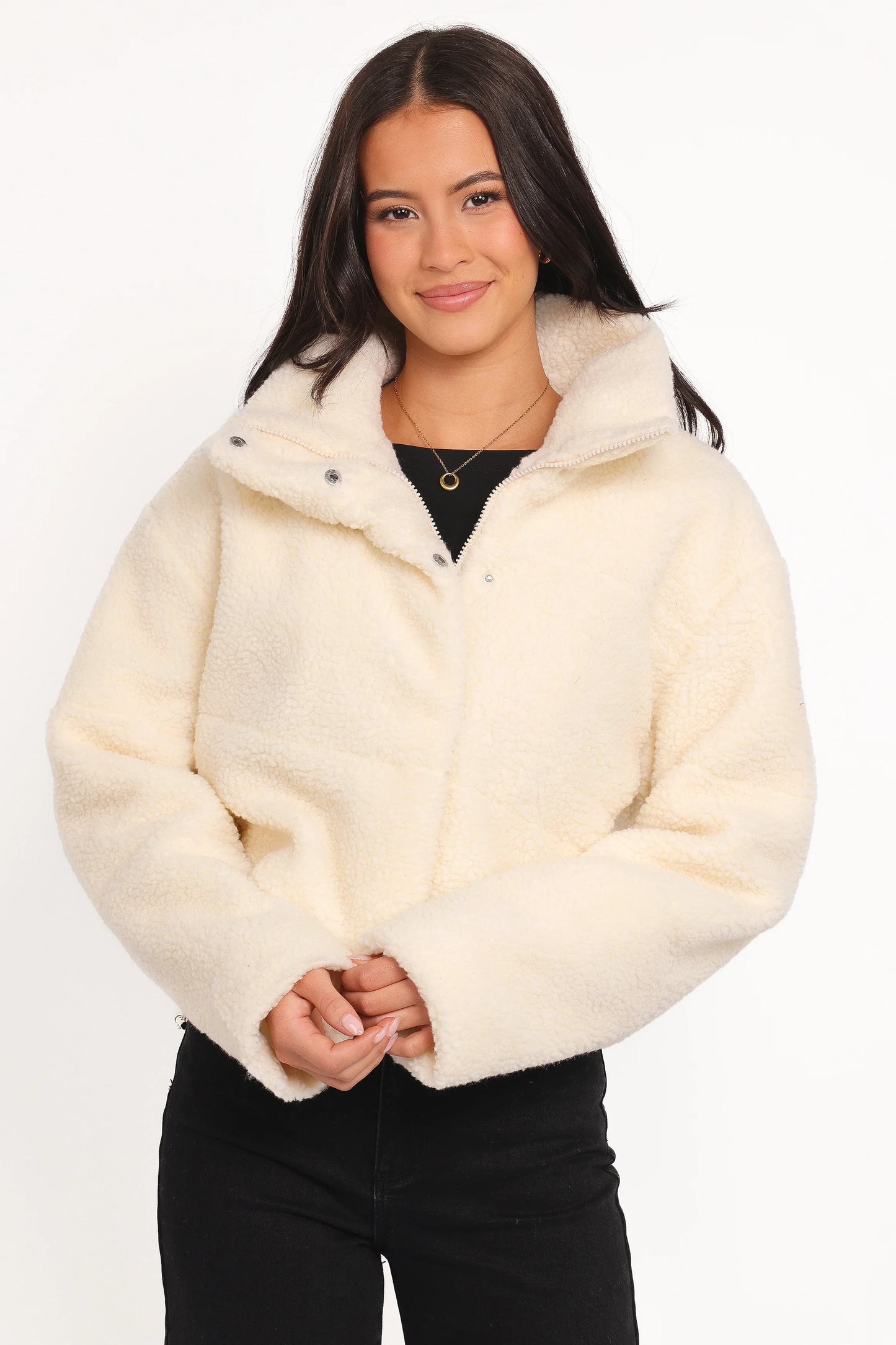 Katerina Fleece Puffer White