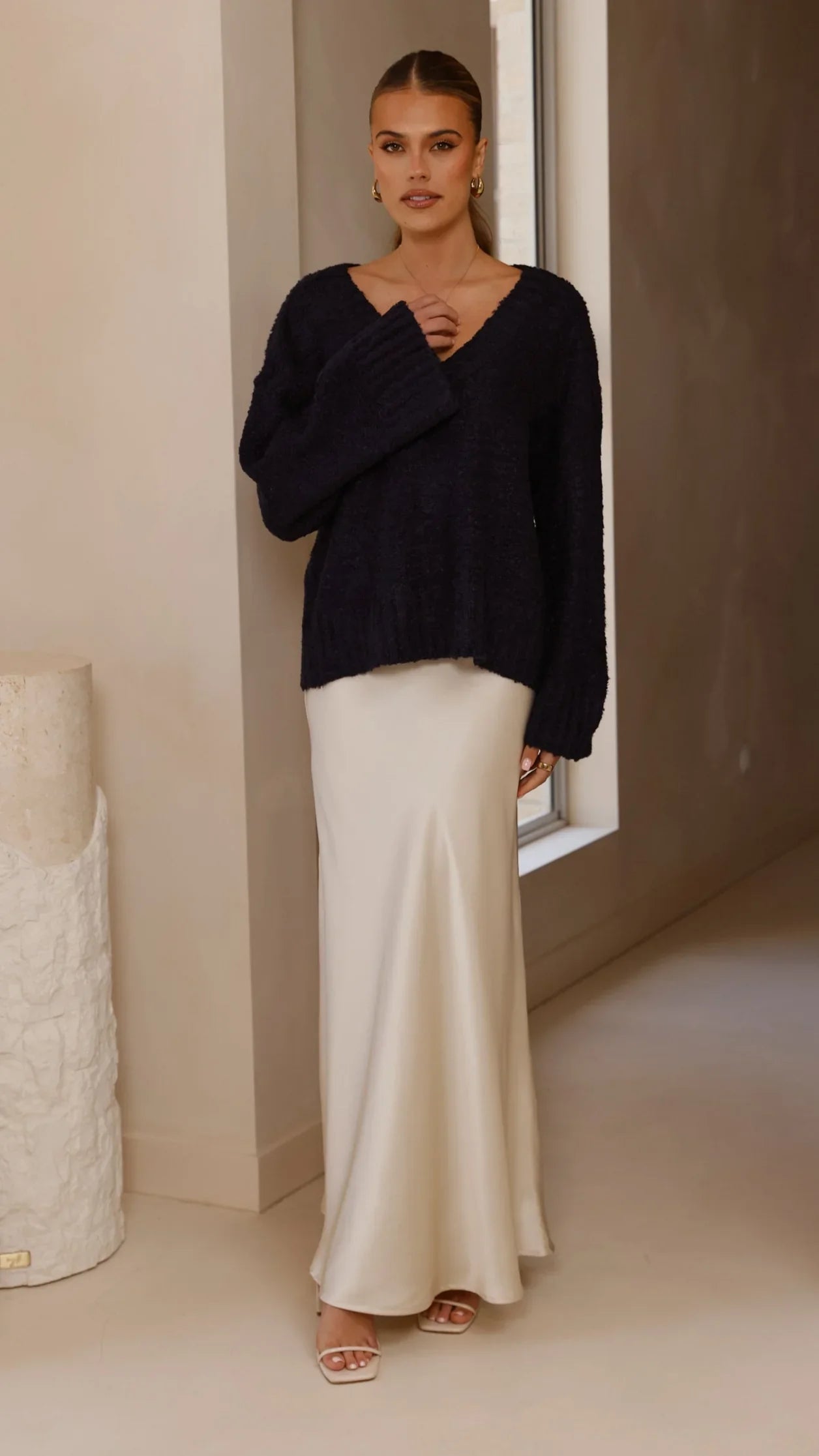 Silas Knit Top Navy
