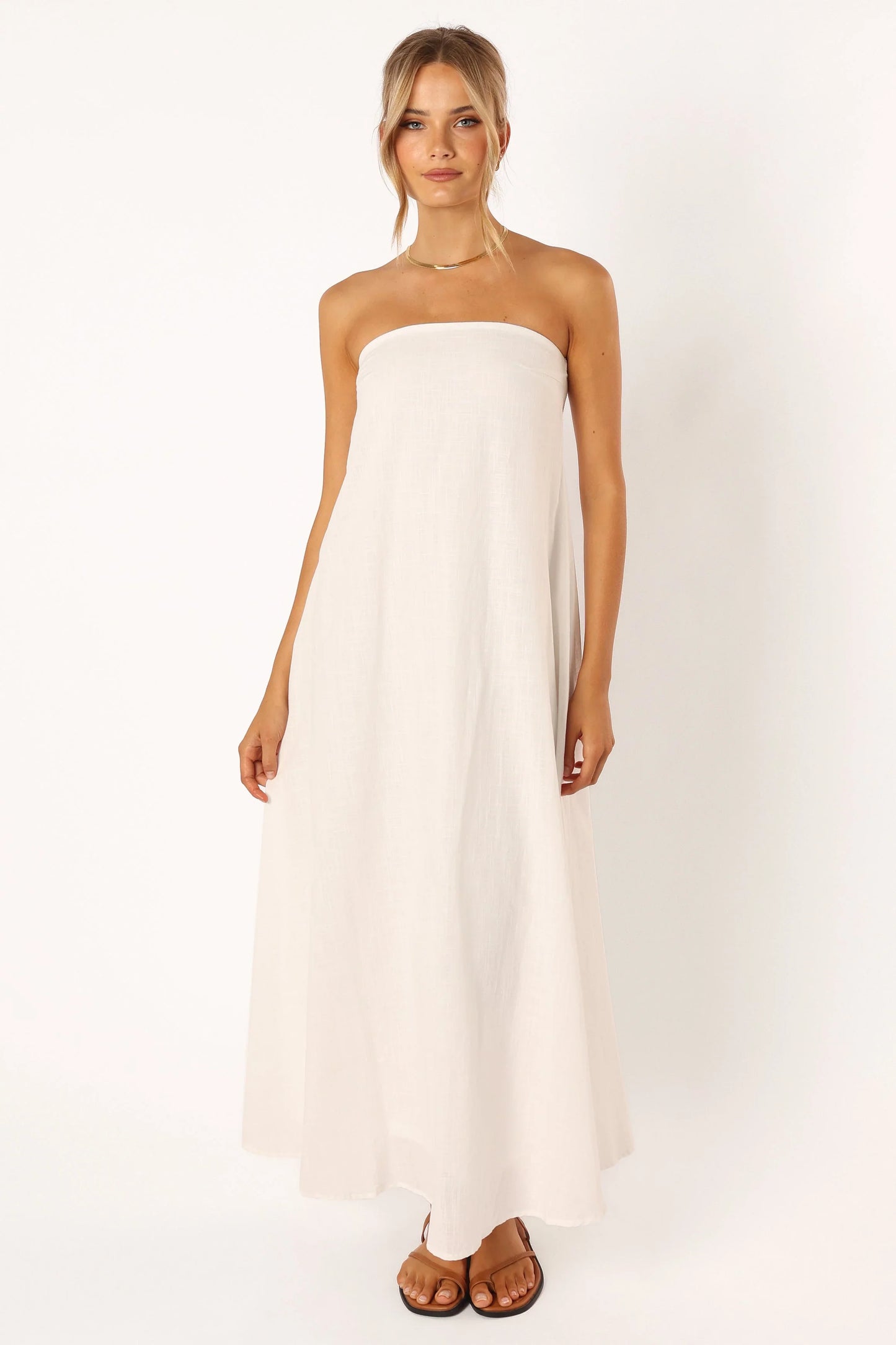 Soph Strapless Maxi Dress White