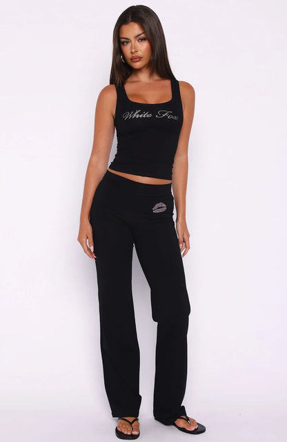 Pillow Talk Club Tank Top Black