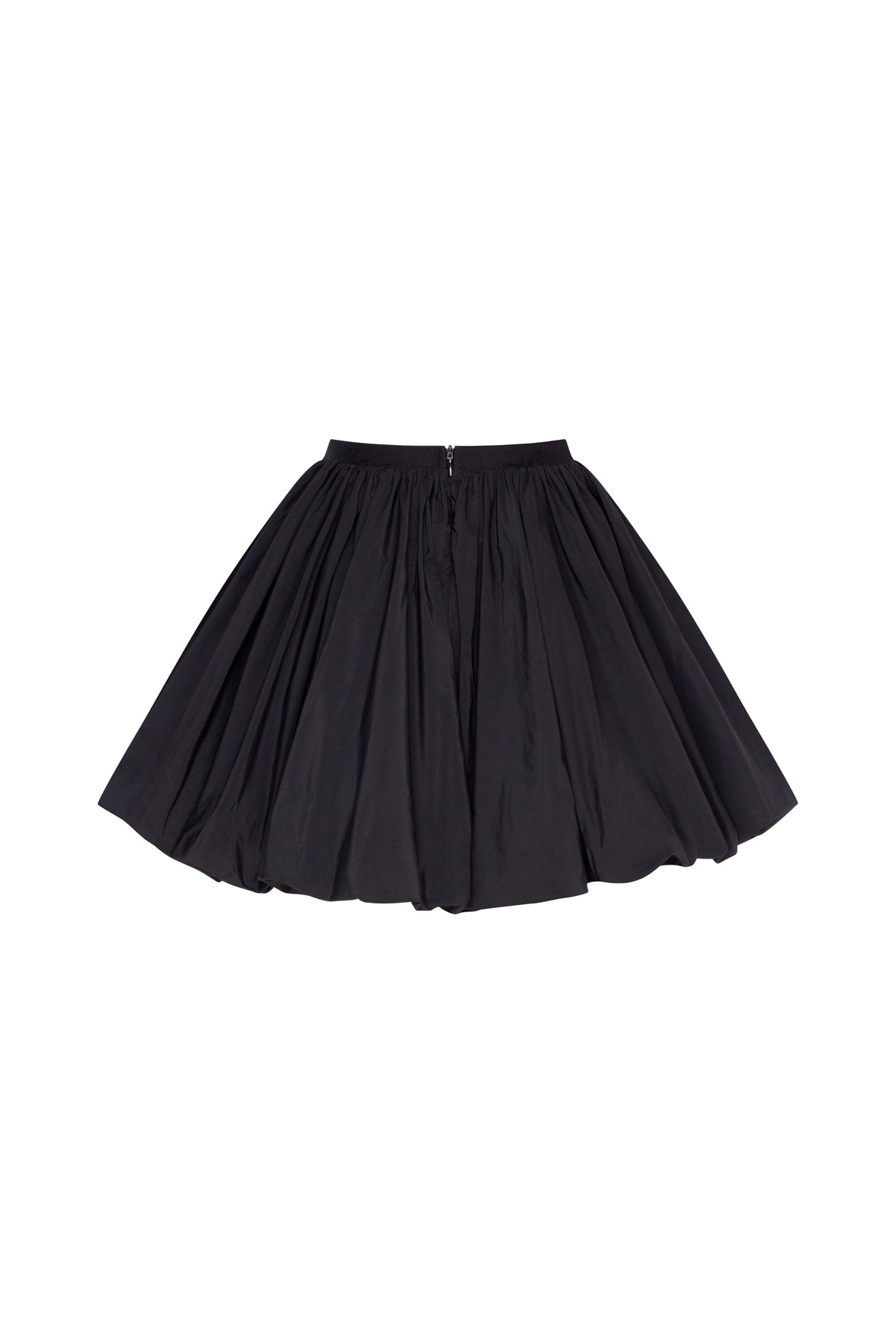 Balloon taffeta black mini skirt Parisienne