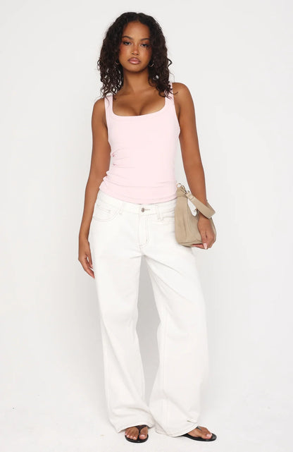 Chill Vibes Tank Top Baby Pink