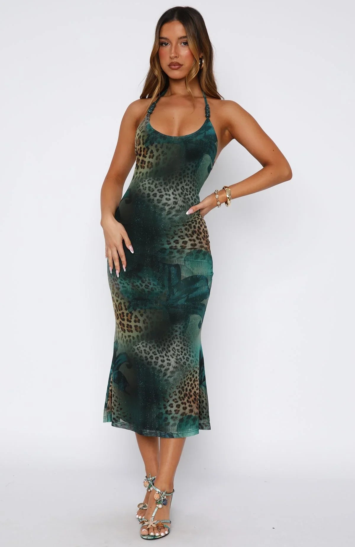 Tropic Like Its Hot Midi Dress Mystic Blossom