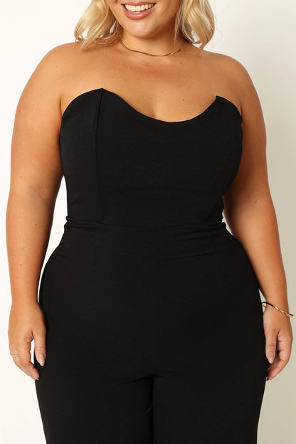 Nyla Sweetheart Jumpsuit Black