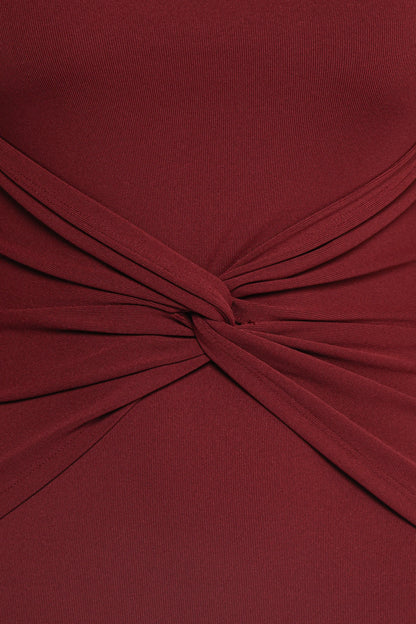 Nash Long Sleeve Dress Deep Red