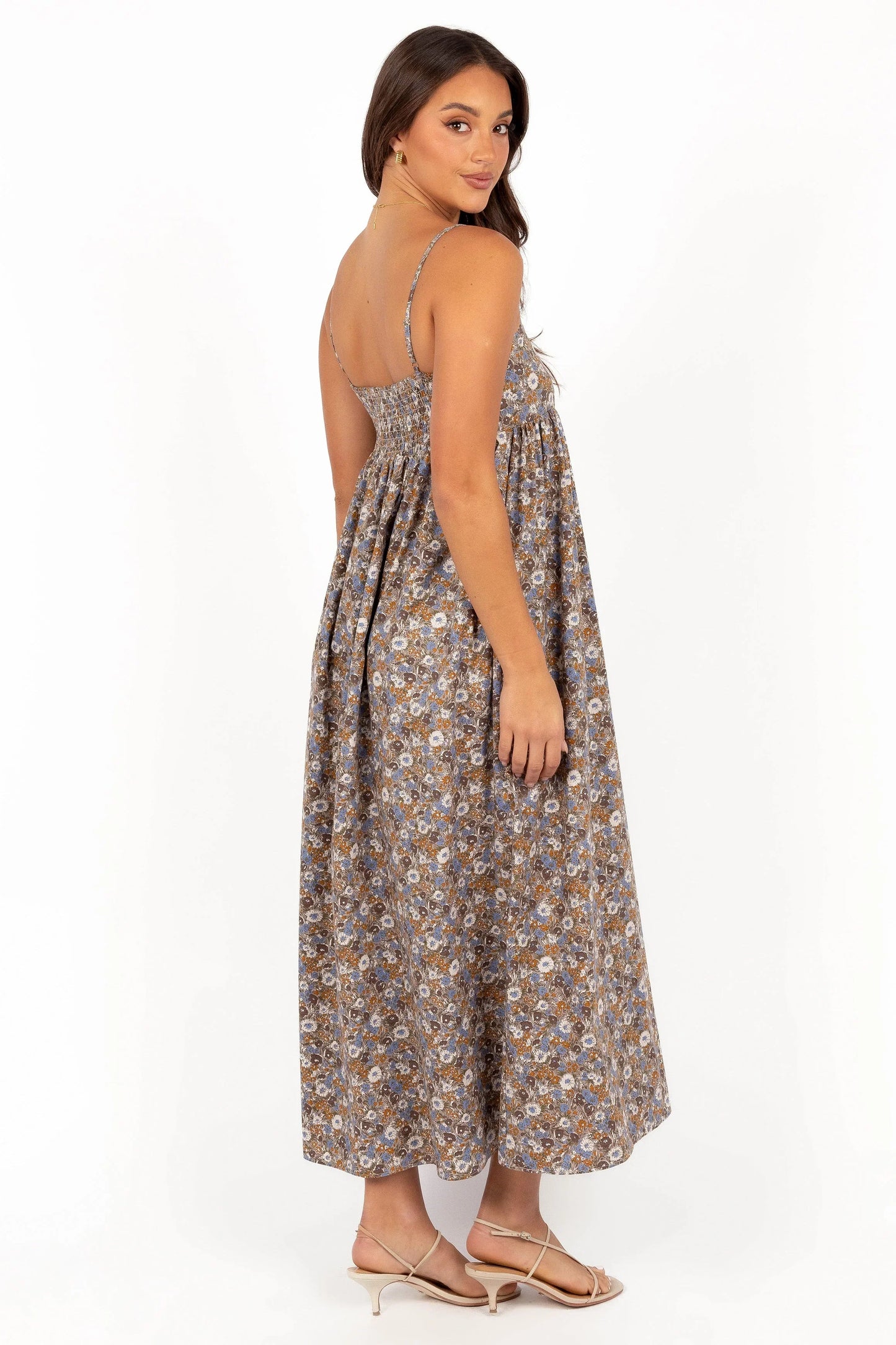 Andy Maxi Dress Olive Ditsy Floral