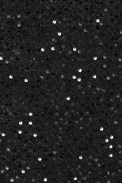 Valentina Tweed Sequins Mini Skirt Black
