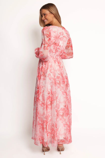 Anisa Maxi Dress Pink Floral