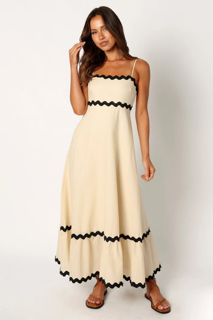 Yana Maxi Dress Cream Black