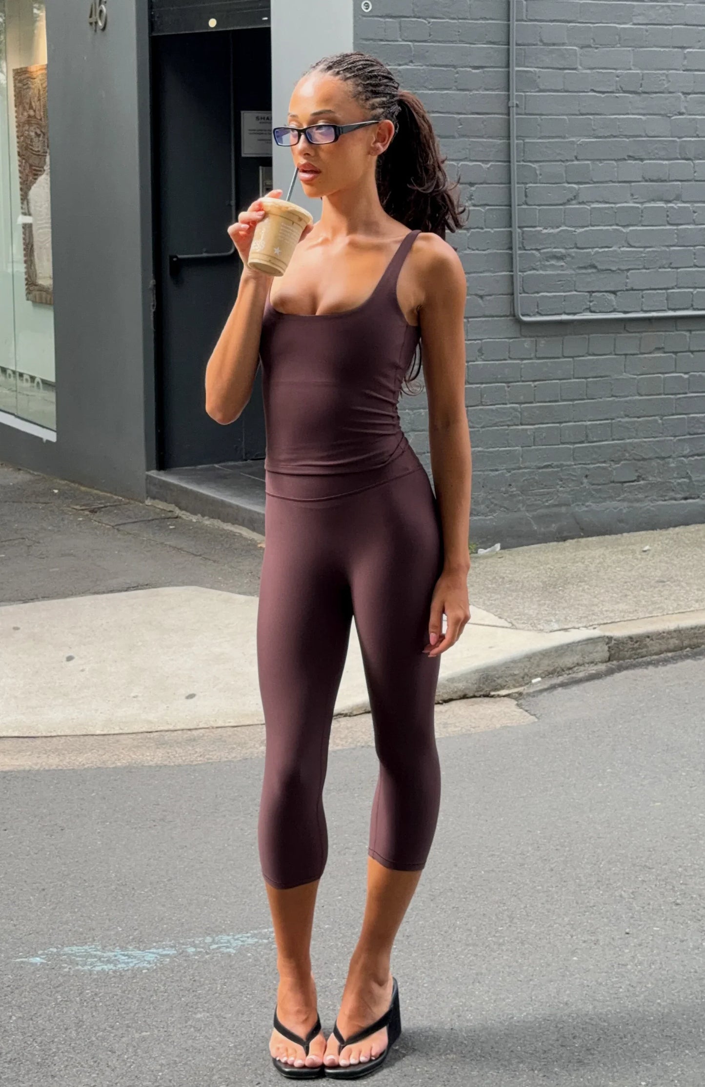 More To You Active Tank Dark Chocolate