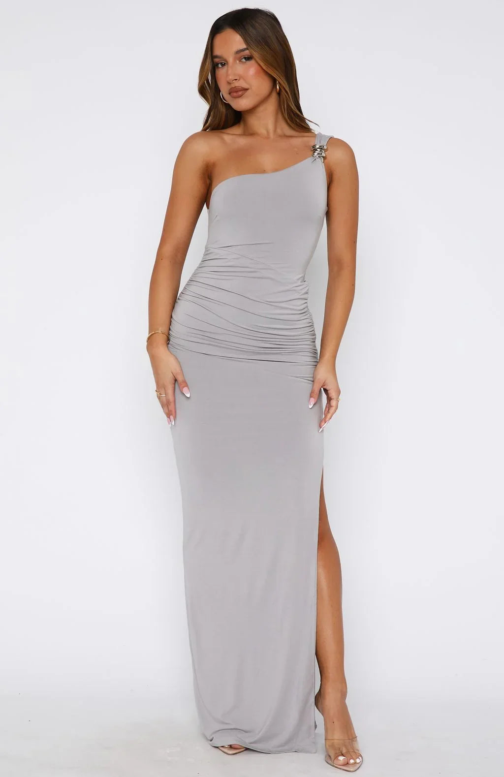 Shes A Boss Maxi Dress Grey