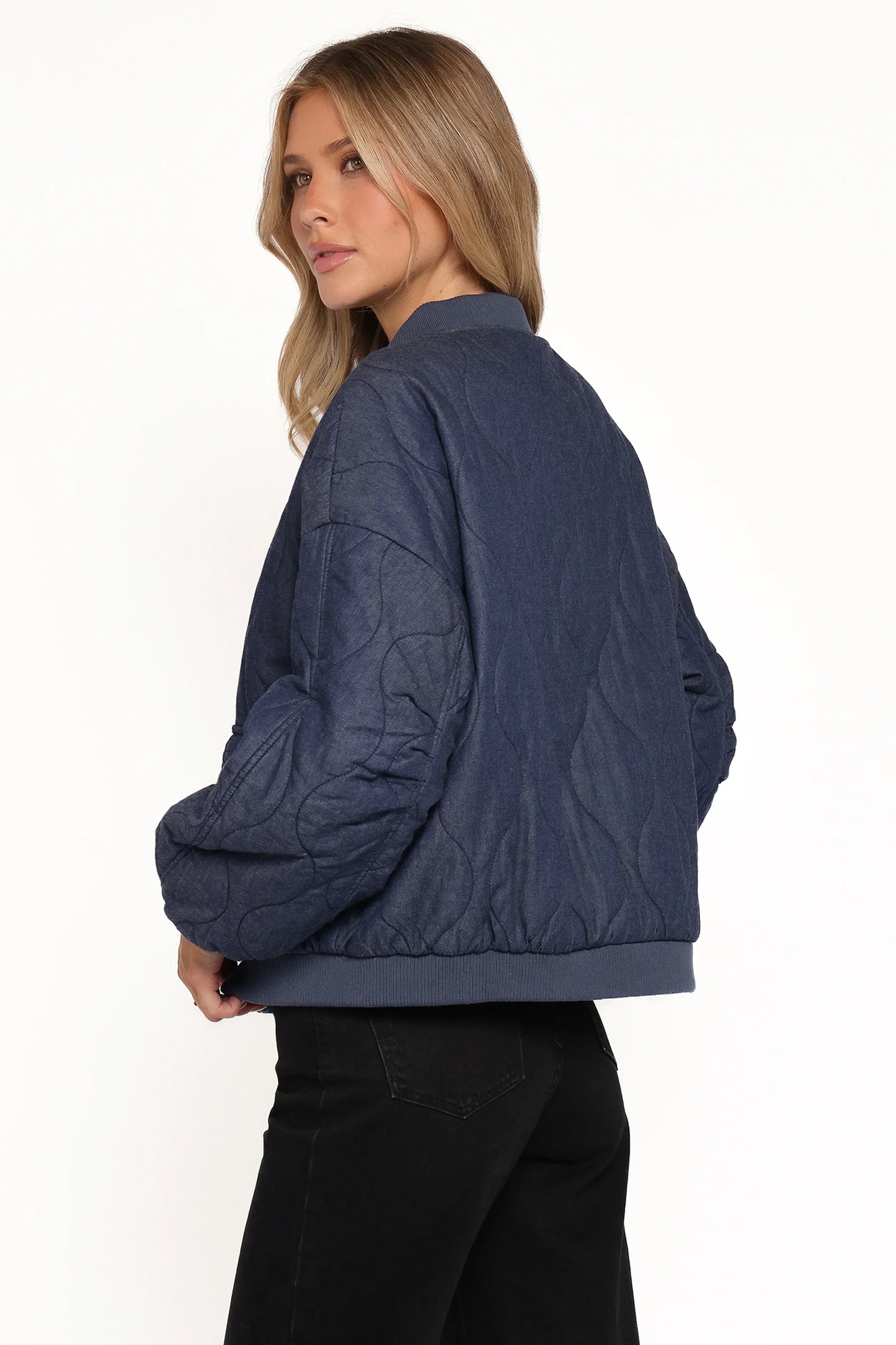 Keah Quilted Jacket Navy