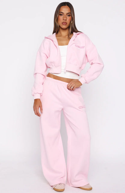 Vol 1 Cropped Zip Front Hoodie Posy