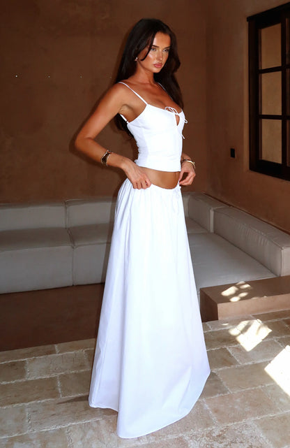 Im Too Shy Maxi Skirt White