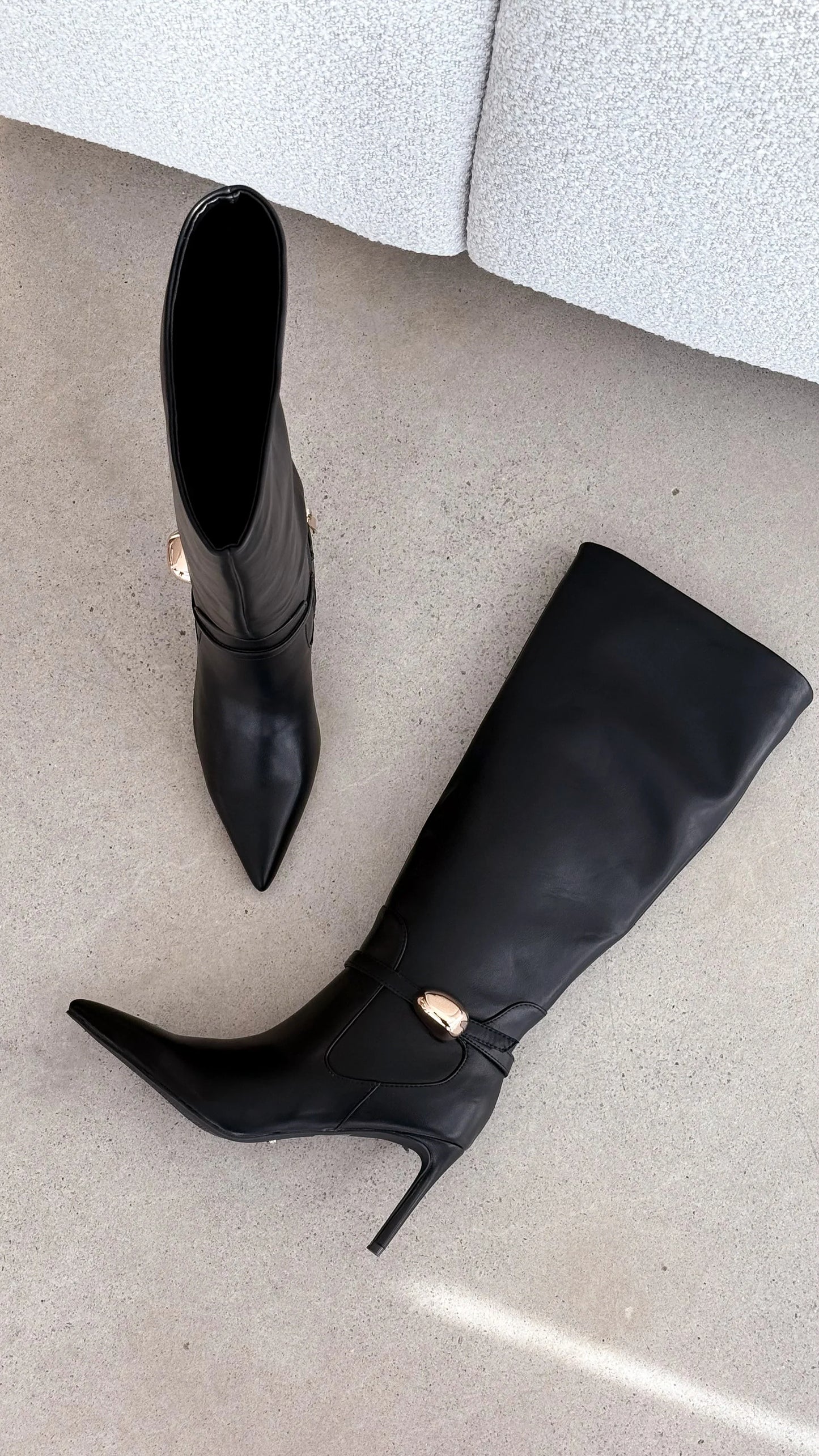 Druella Heeled Boot Black