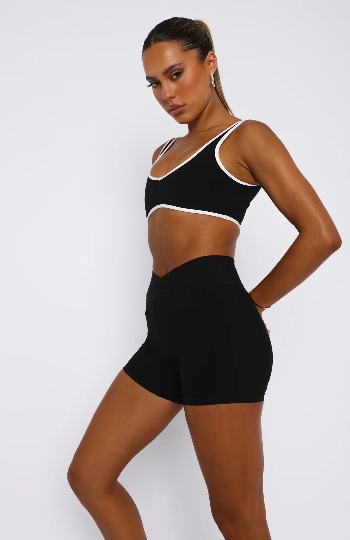 Ill Prove It Sports Crop Black White