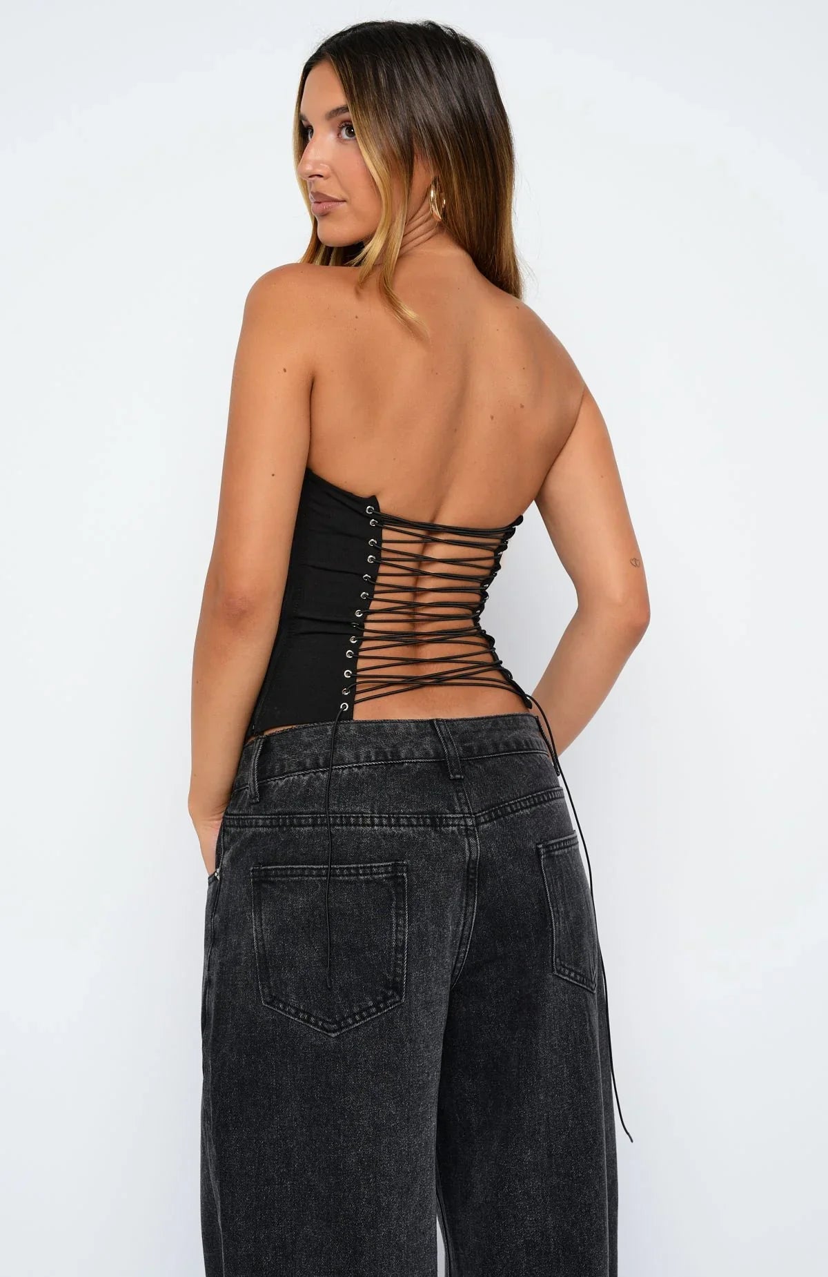 Vixens Charm Strapless Bustier Black
