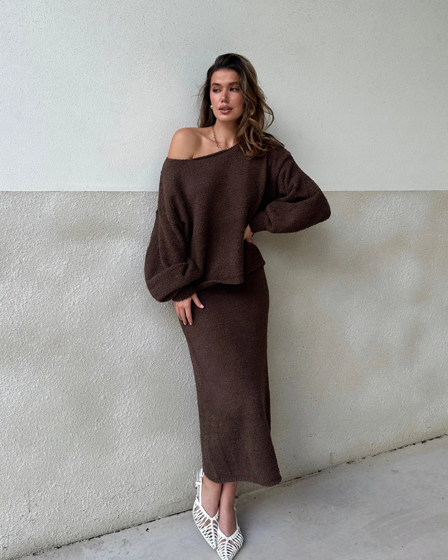 Cohen Knit Jumper Chocolate