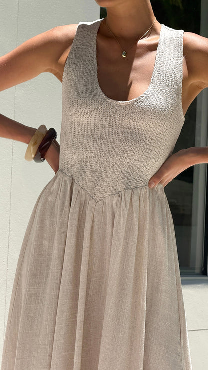 Amira Maxi Dress Natural