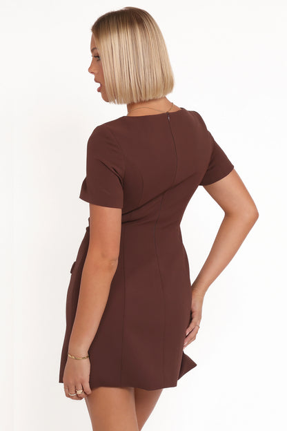 Tanis Mini Dress Brown