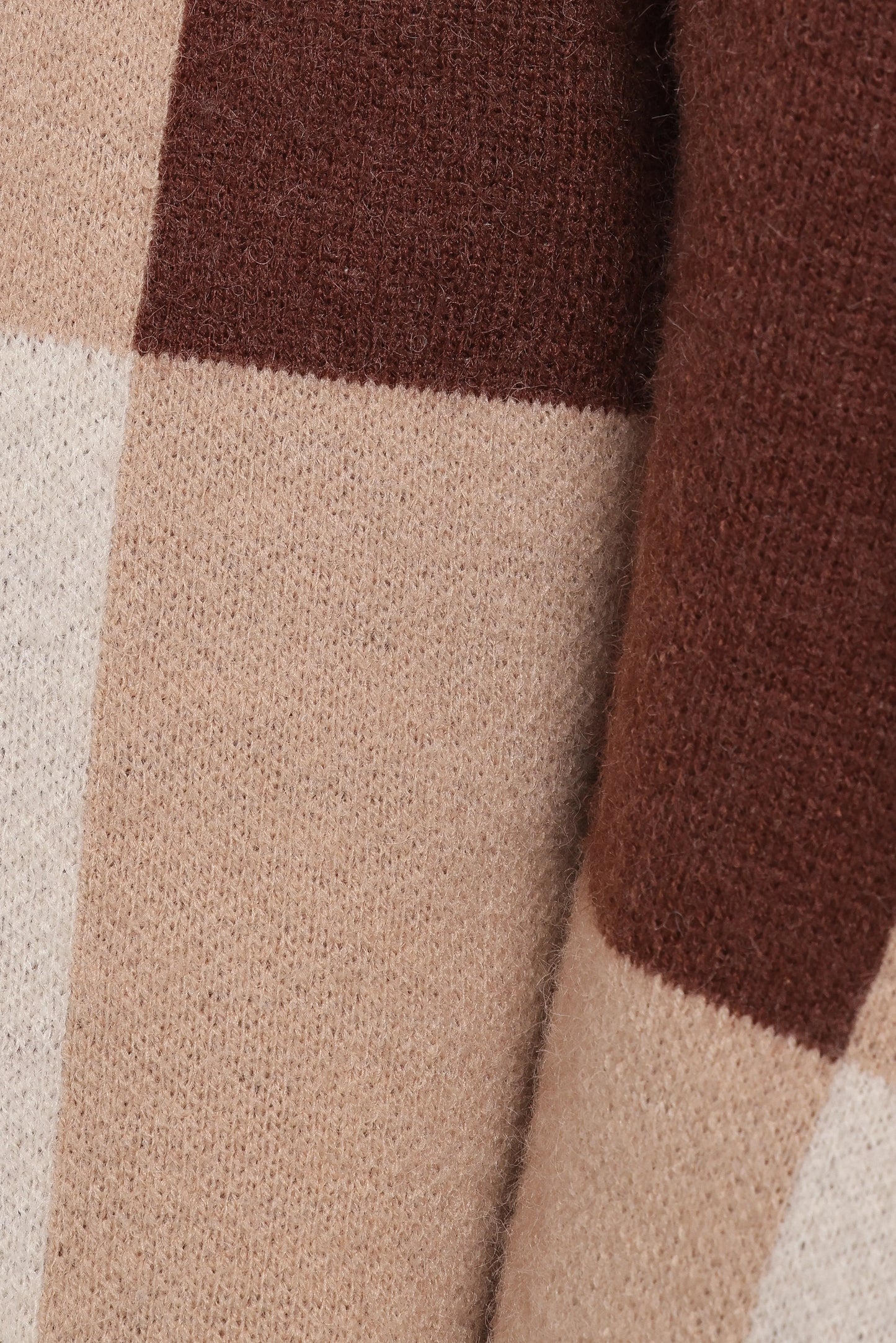Ecoya Long Cardigan Brown Plaid