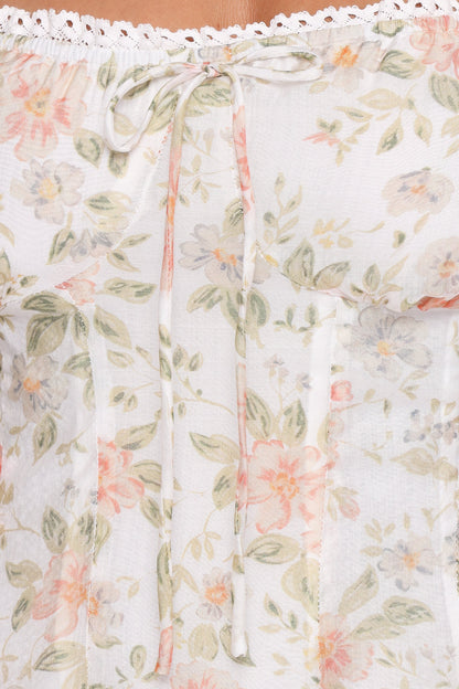 Lavia Mini Dress White Multi Floral