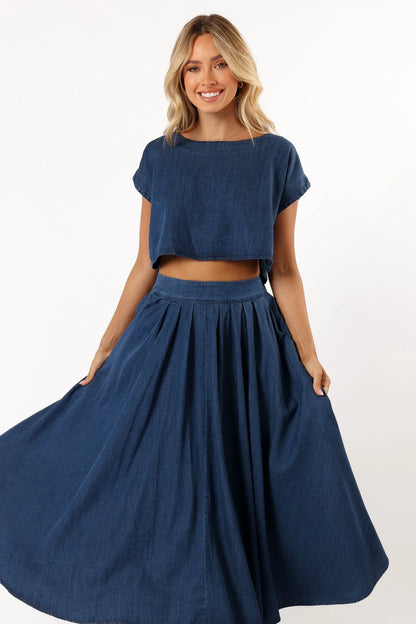 Rylie Two Piece Set Dark Denim