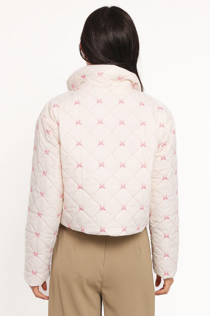 Adi Quilted Jacket Pink Bow