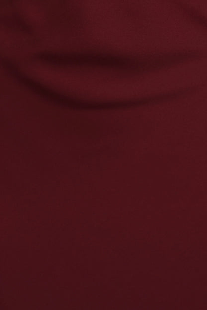 Nellie Satin Midi Skirt Burgundy