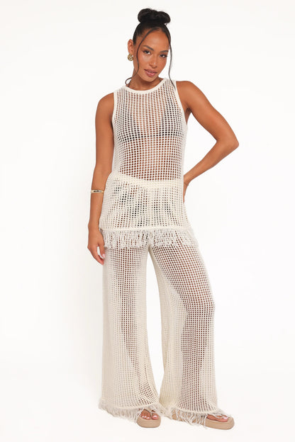 Lorna Knitted Pant Off White